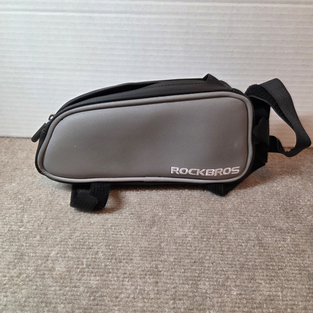 Rockbros Bike Frame Bag Black Grey Water Resistant Cycling Storage Pouch